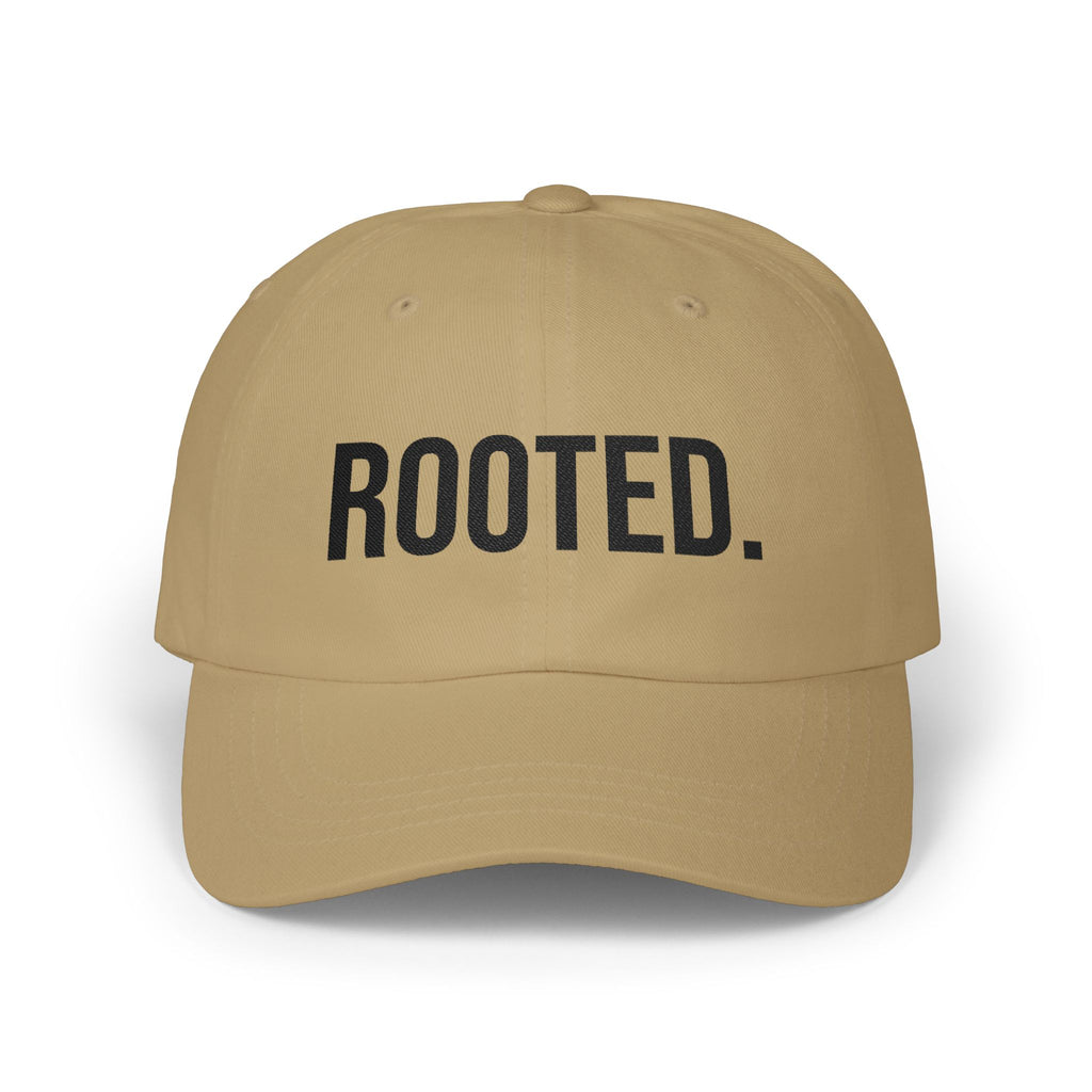 ROOTED. Hat — Minimal Faith-Based Embroidered Cap