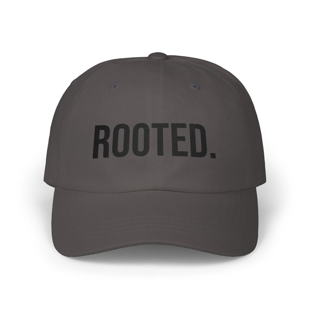 ROOTED. Hat — Minimal Faith-Based Embroidered Cap