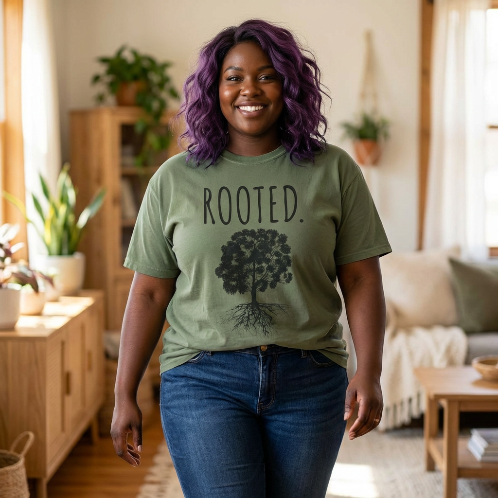 ROOTED. Tee — Minimal Faith-Based T-Shirt