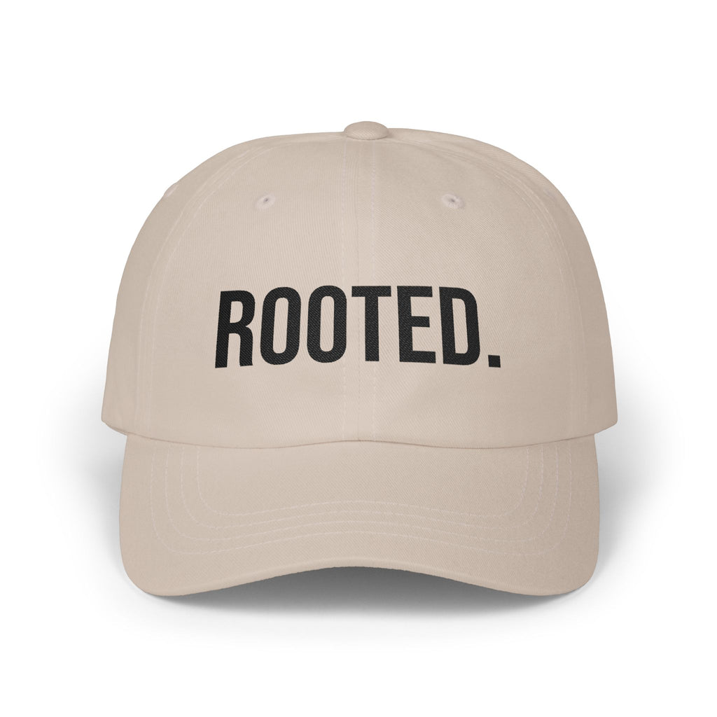 ROOTED. Hat — Minimal Faith-Based Embroidered Cap